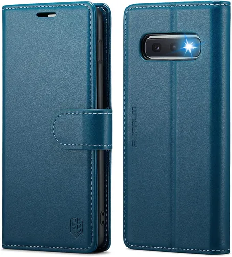 Vista 11 de FLIPALM - Funda tipo cartera para Samsung Galaxy S10e de 5.8" (no S10 6.2"), color negro Titular de la tarjeta, bloqueo RFID, cuero PU Folio Flip