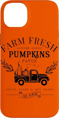 Vista 15 de Funda de otoño vintage para iPhone 14 Pro Farm Fresh Pumpkin