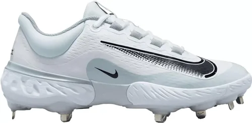 Vista 3 de Nike Alpha Huarache Elite 4 Low - Botines de béisbol para hombre, color blanco y negro, EE. UU