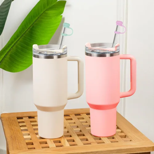 Vista 5 de Tapa de popote de silicona compatible con copas Stanley de 30 40 onzas para vasos, reutilizable, a prueba de polvo, para accesorios de 0.394