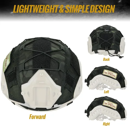 Vista 5 de OneTigris Funda para Casco, Funda de Tela Táctica para Casco Rápido en Talla L o M/L, XL o L/XL, Casco de Protección en Talla XL o L/XL - ZKB12 Sin