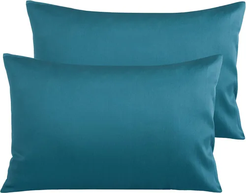 Vista 47 de NTBAY Fundas de Almohada de Algodón Egipcio Queen - Juego de 2, Fundas de Almohada de Algodón de 500 Hilos - Fundas de Almohada Suaves