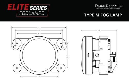 Vista 7 de Diode Dynamics Serie Elite - Lámparas antiniebla compatibles con Jeep Cherokee 2014-2017 (par), blanco frío (6000 K)