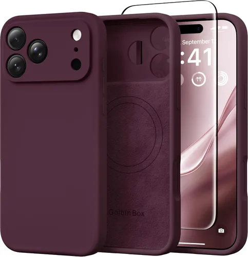 Vista 83 de GolbinBox - Funda magnética para iPhone 17e/16e, funda de silicona, color Verde militar
