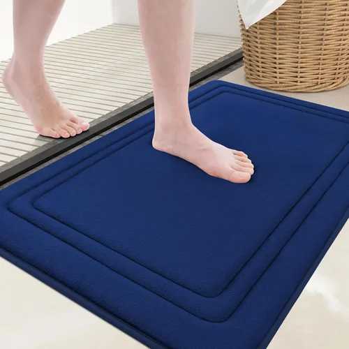 Vista 13 de Grandaily Alfombra de Baño de Espuma Viscoelástica 24x16, Ultra Suave, Antideslizante y Absorbente, Alfombras de Baño Lavables a Máquina y Secables