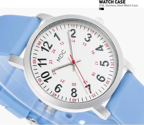 Vista 4 de Infantry MDC 5ATM Waterpfoof Nurse Watch for Medical Students,Doctors,Nursing Watches for Women with Second Hand, Military Time, Silicone Band