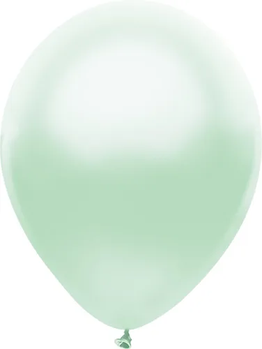 Vista 3 de Globos de látex de color estándar fabricados en los Estados Unidos, 10 unidades, verde neón