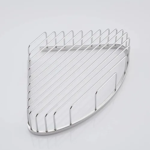 Vista 3 de Estante esquinero para ducha de baño, diseño hueco en las esquinas, organizador de estante de acero inoxidable ultra resistente a prueba de óxido