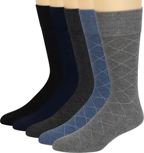 Vista 29 de KM Legend mens Dress Socks Classic Fine Lightweight for Formal and Casual Wear (5 Pair Pack)