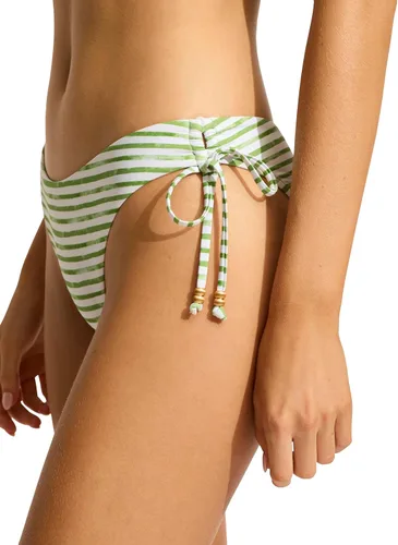 Vista 4 de Seafolly Traje de baño de bikini hipster con lazo lateral para mujer