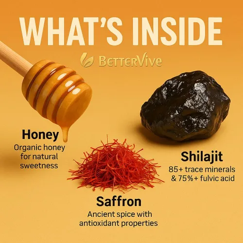 Vista 3 de Palitos de miel Shilajit del Himalaya con azafrán orgánico – 30 barras fáciles de usar para aumentar la energía natural, apoyo inmunológico
