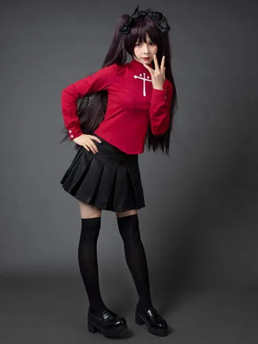 Vista 2 de Cosfun FateStay Night Tohsaka Rin Cosplay traje mp004001