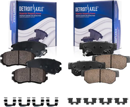 Vista 126 de Detroit Axle - Pinza de disco del lado del acompañante + pastillas de freno de cerámica de repuesto para Lexus HS250H Toyota RAV4 Prius V Scion xB