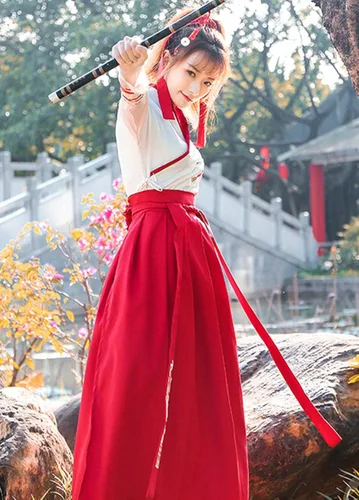 Vista 2 de Disfraz de espadachín chino traje tradicional de Hanfu dinastía antigua Tang cosplay para mujeres y hombres artes marciales vestido elegante