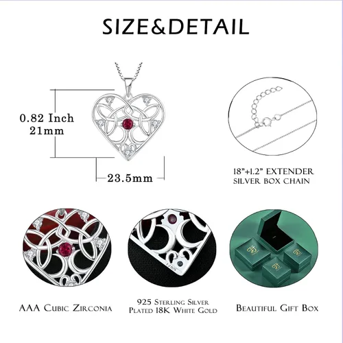 Vista 5 de FJ Women's Hecate Necklace S925 Silver Wiccan Pagan Goddess Necklace Literary Jewelry