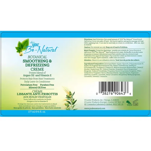 Vista 4 de Luster's You Be Natural Crema suavizante y desfrizzing de 6 onzas.