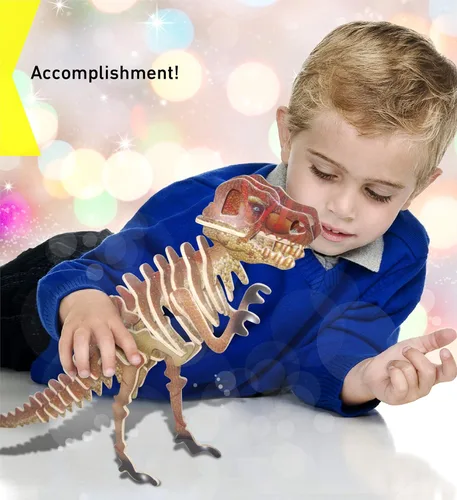 Vista 5 de Rompecabezas 3D de 28 piezas de 13 x 3 x 9.5 pulgadas, T-Rex