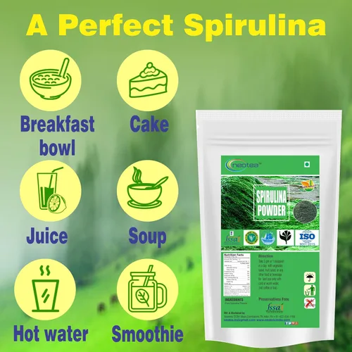 Vista 4 de neotea Polvo de espirulina orgánica Suplemento superalimento denso en nutrientes Rico en proteínas, vitaminas y antioxidantes Apoyo