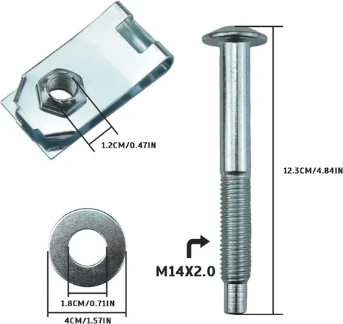 Vista 3 de Kit de tornillos de montaje para caja de camioneta compatible con Lincoln Mark LT F150 F250 Lobo 1997-2014 Reemplaza # 924-313 W708605S436