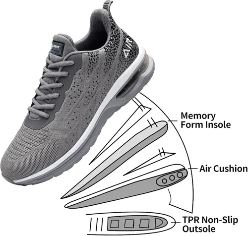 Vista 4 de Autper - Tenis deportivos Air para correr para hombre, tenis ligeros para caminar, trotar, ir al gimnasio o hacer deportes, talla 6.5 a 12.5