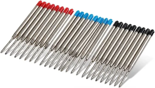 Vista 15 de Paquete de 20 repuestos de bolígrafo compatibles con TikiPen Black and Blue Parker. Tinta alemana de escritura suave y punta media de 0.039 in