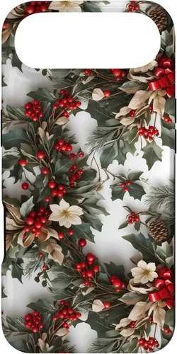 Vista 27 de Casa Decoración de vacaciones Decoración de corona Festivo Navidad caso para iPhone 16