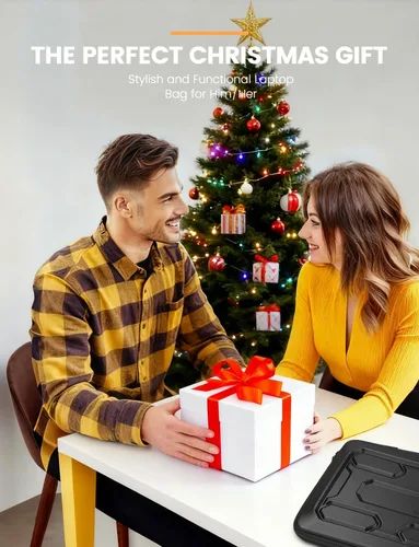 Vista 9 de DOMISO Funda para laptop de 13.3 pulgadas con asa, bolsa para computadora a prueba de golpes, funda protectora impermeable EVA para portátiles