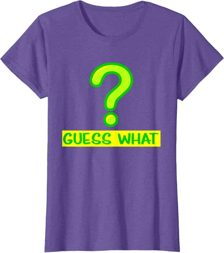 Vista 18 de Question Mark playera Guess What playera, hombre XL, Púrpura