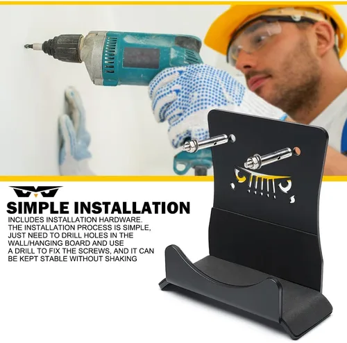 Vista 5 de LUMENIX Soporte de suspensión de almacenamiento de puerta resistente, kits de sistemas de montaje en pared, soportes de puertas compatibles con Jeep