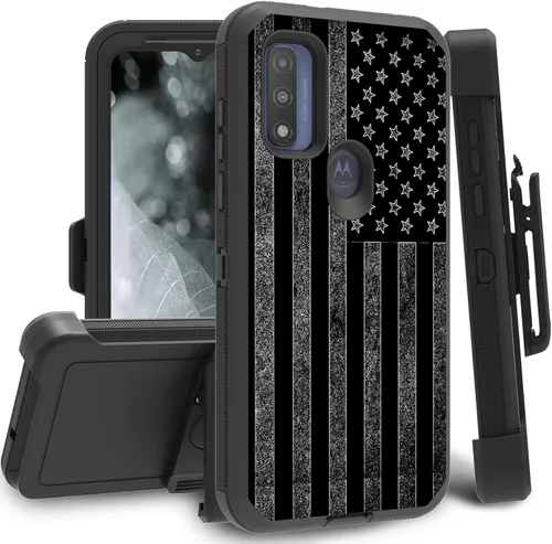 Vista 18 de Funda para Motorola Edge 2021 / Moto Edge 5G UW, protección resistente de 3 capas híbridas a prueba de golpes con funda de clip para cinturón