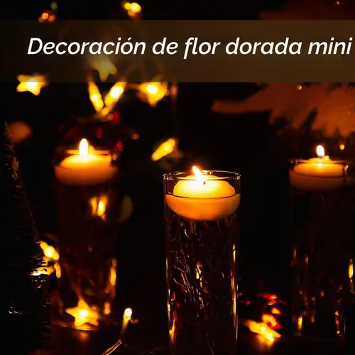Vista 7 de WILLBOND 30 piezas de flores artificiales para velas flotantes, flores flotantes, rellenos de jarrones para centros de mesa, mini relleno de flores