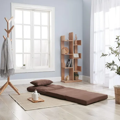 Vista 6 de Anwick Sofá cama y colchón plegable ajustable de 5 posiciones con 1 almohada para dormitorio, sala de estar, balcón