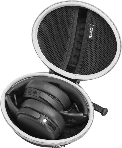 Vista 8 de Funda de transporte rígida para viajes compatible con auriculares Skullcandy Crusher sobre la oreja. (Solo la funda, no incluye el dispositivo)