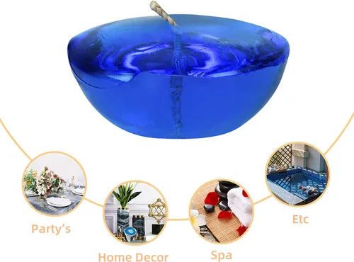 Vista 6 de Zest Candle Velas plegables de 6 piezas, 3 pulgadas, gel azul transparente