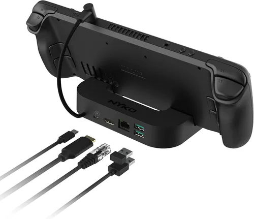 Vista 8 de Nyko Base de alimentación para Steam Deck Base de plataforma de vapor 6 en 1 Base de alimentación USB-C de carga rápida 2 puertos USB 3.1
