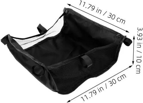 Vista 2 de Ciieeo 2 cestas de almacenamiento para debajo del cochecito, bolsa organizadora de gran capacidad para pañales, toallas esenciales, vagón y más