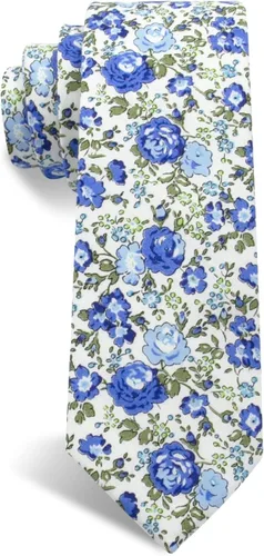 Vista 35 de Corbata de algodón floral para hombre, corbata delgada impresa de 2.56'' 01-Bean Pasta Rosa