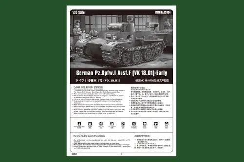 Vista 6 de Hobby Boss Alemán Pz.kpfw.I Ausf.F VK 18.01 Kit de Vehículo Militar Temprano