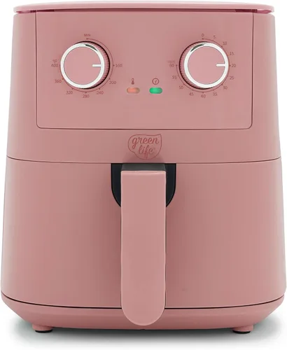 Vista 9 de GreenLife - Freidora de aire de 4.5 cuartos de galón, controles de dial mecánico, cajón antiadherente de cerámica libre de PFAS, temperatura