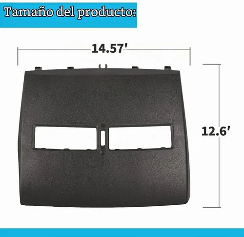 Vista 3 de Marco de ventilación central superior frontal para salpicadero, bisel central, marco de ventilación para salpicadero, color negro, 68414-ED50C