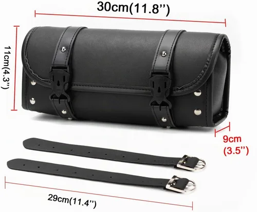 Vista 4 de Bolsa universal para manillar de motocicleta, color negro