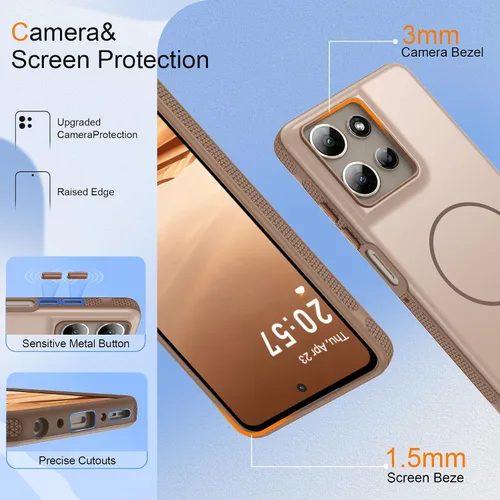Vista 419 de Jshru Funda para Samsung Galaxy S26 Plus/Galaxy S25 Plus: para Galaxy S24 Plus [compatible con Magsafe] [2 protectores de pantalla HD] cubierta