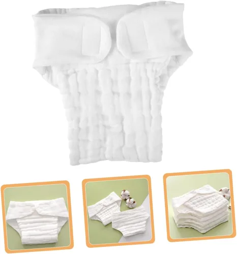 Vista 9 de 5 fundas de pañales de algodón lavables y reutilizables para niños y niñas, de alta absorción, suaves, transpirables, lavables a máquina, pañales s