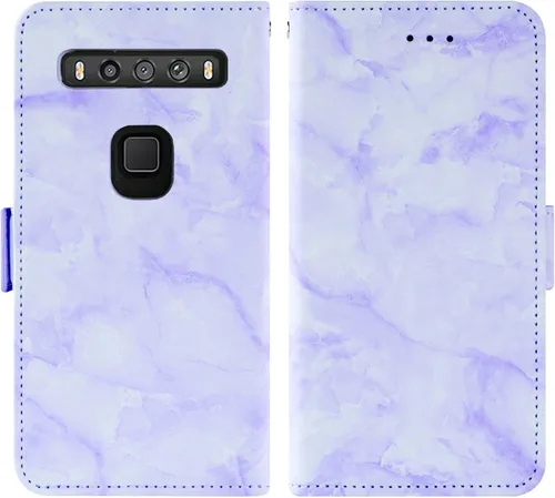Vista 5 de Asuwish Funda compatible con TCL 10 Pro y protector de pantalla de vidrio templado, accesorios para celdas, ranura para tarjetero, soporte