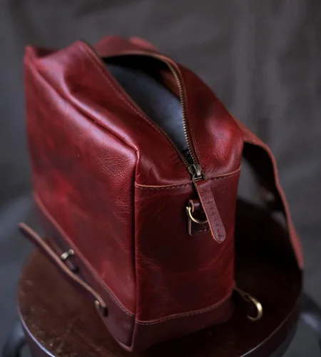Vista 4 de Full Grain Leather Messenger Bag Handmade Vintage Unisex Cross Body Motorcycle Mount Small Saddlebag Messenger Bag With Adjustable Shoulder Strap