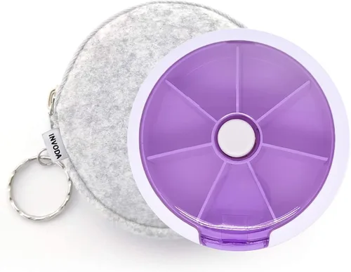 Vista 15 de Pastillero organizador de 3 píldoras de viaje para bolso, estuche portátil para medicamentos, cajas de píldoras de semanas pequeñas para vitaminas