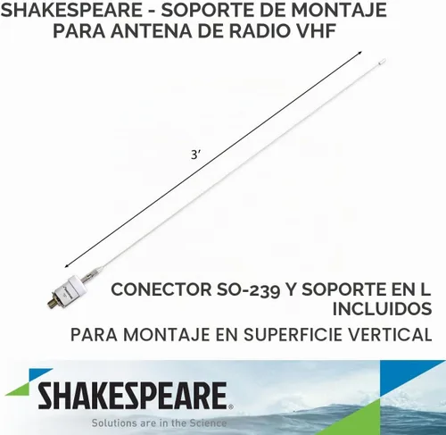 Vista 2 de Shakespeare 5242-A Antena de acero inoxidable de 36" con desconexión rápida