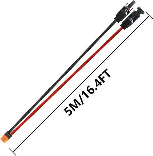 Vista 11 de CERRXIAN Conector de panel solar 16.4FT/5M 12AWG a XT60i Cable de alimentación de panel solar hembra para estación de energía portátil, RV, batería