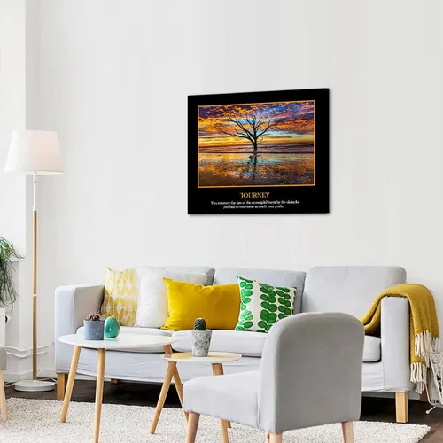 Vista 4 de KREATIVE ARTS Lienzo decorativo para pared con citas de viaje de Droms, impresiones inspiradoras, carteles de trabajo motivacionales para el aula