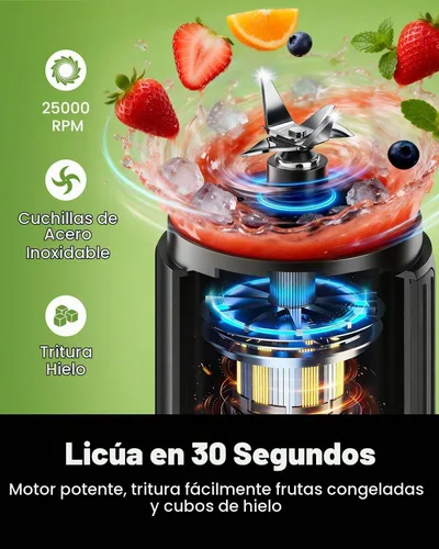 Vista 5 de GDOR Licuadora portátil, licuadora de batido inalámbrico Twist&Go 3
